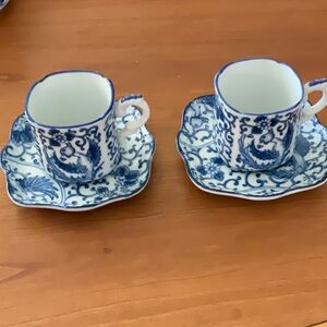 Takahashi Tea Cup and Saucer, Set of 2